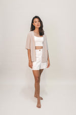 Load image into Gallery viewer, High Waist Tailored Shorts - White
