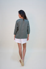Load image into Gallery viewer, Linen Jacket - Forest Green
