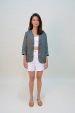 Load image into Gallery viewer, Linen Jacket - Forest Green
