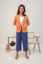 Load image into Gallery viewer, Linen Jacket - Rust Orange
